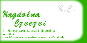 magdolna czeczei business card